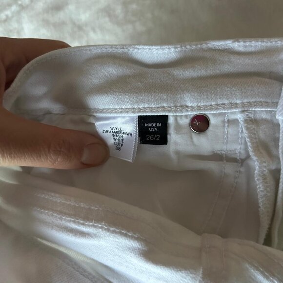Veronica Beard Debbie Skinny Button Fly White Jeans Womens Size 26/2 - Picture 8 of 10